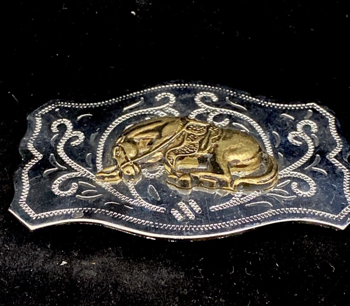 Vintage Western Cowboy Rodeo Horse Belt Buckle – Made in Hong Kong Unbranded