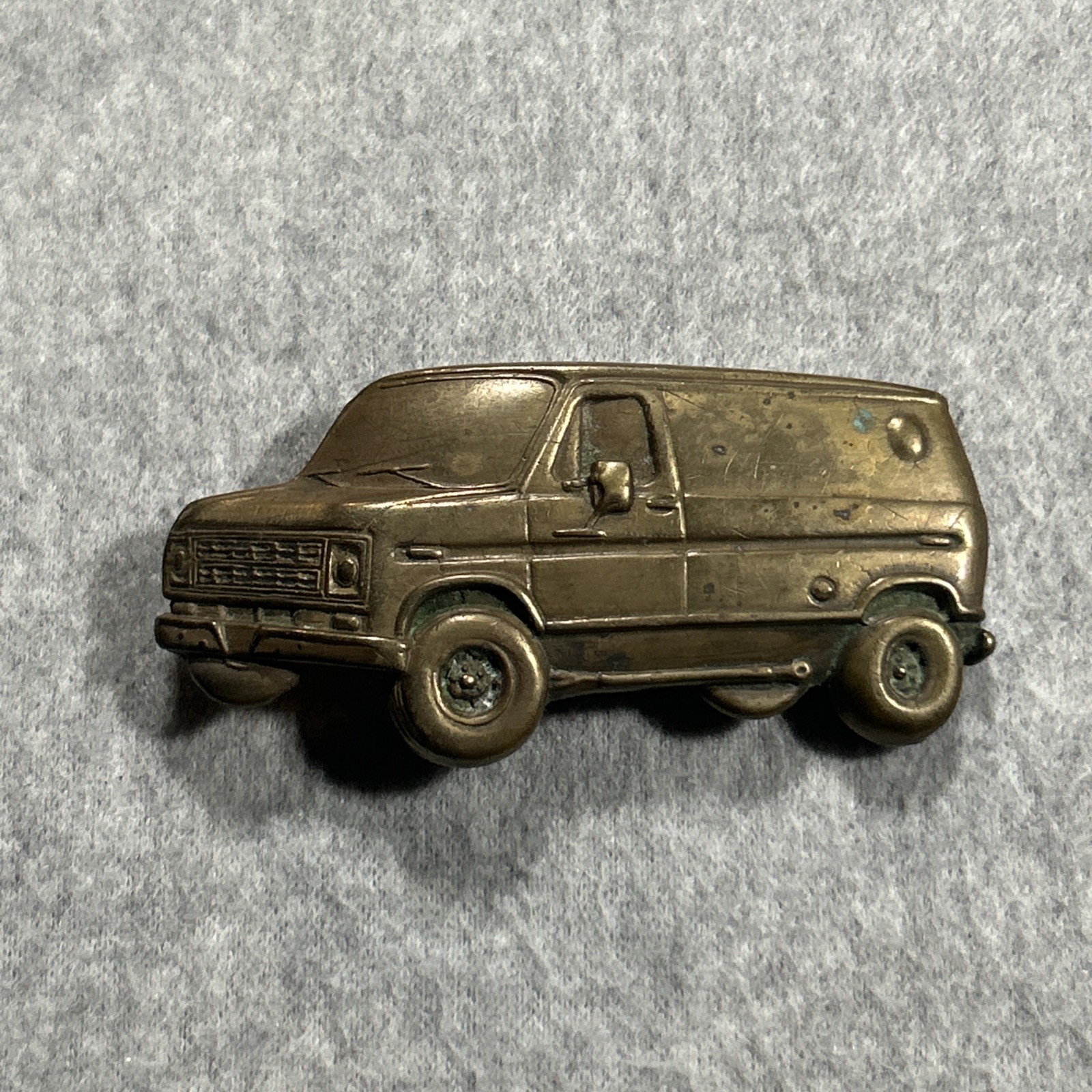 VTG Ford Ecoline Hippie Van Solid Brass Belt Buckle