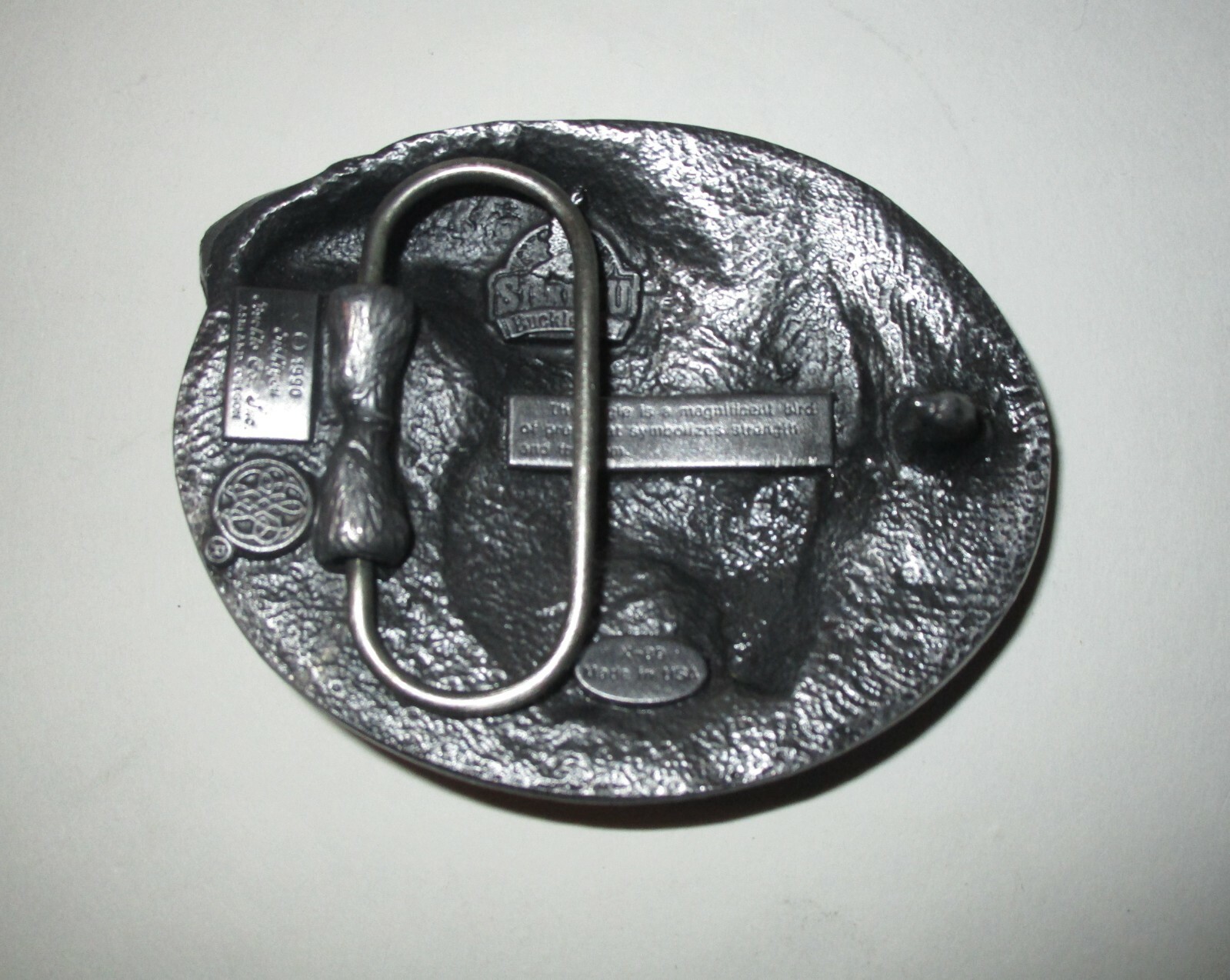 Siskiyou Buckle Co Belt Buckle Double EAGLE 1990 Pewter Vintage