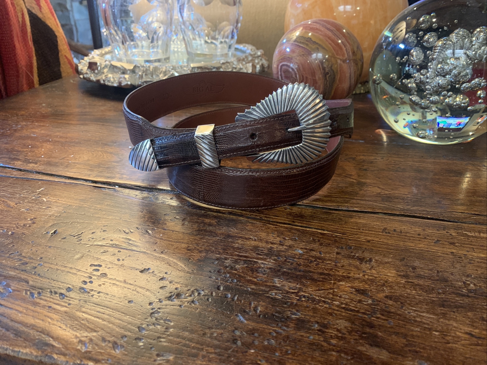 Pat Areias XL James Reid style Sterling Silver Belt Buckle 40-42-1.5”-1” Nu 🦎✅