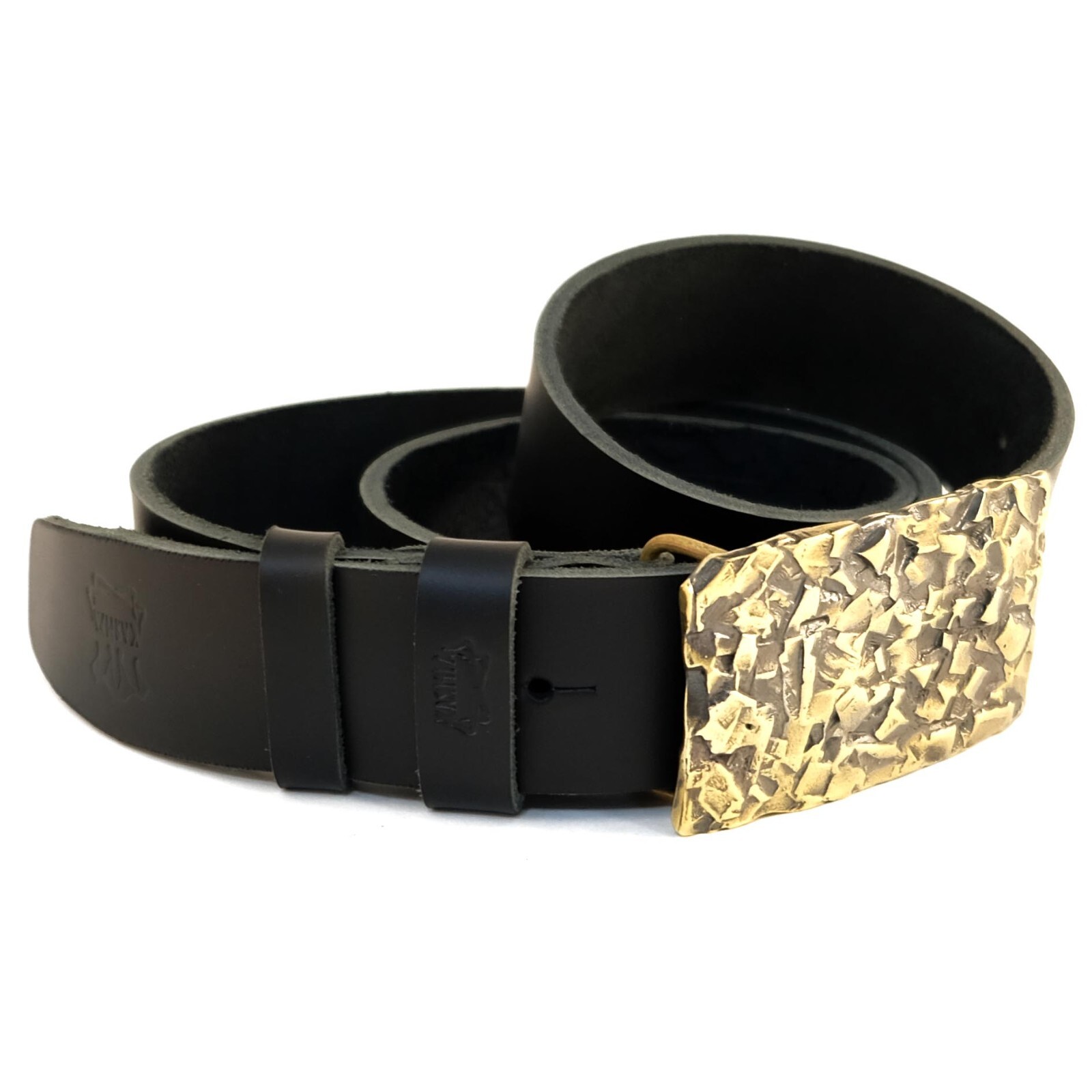 Crystal solid brass belt buckle, Rock belt buckle, Textural handmade belt buckle