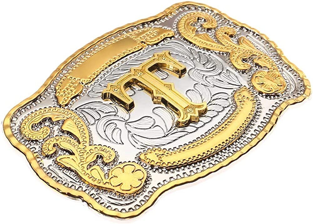INITIAL (T) BELT BUCKLE LETTER COWBOY WESTERN RODEO TEXAS STAR Hebillas Vaqueras