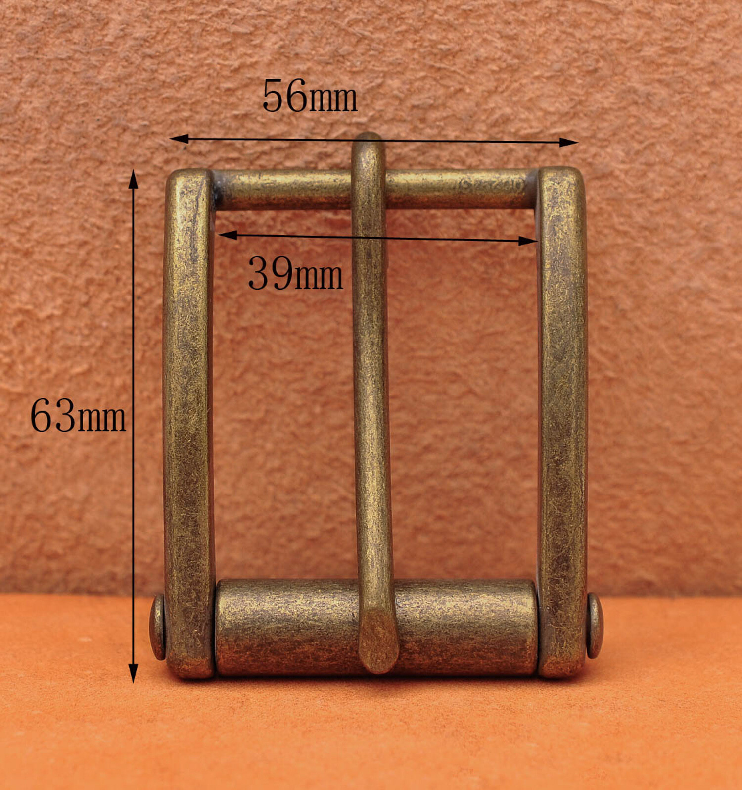 Novelty Mens Retro Brass Single Prong Pin Metal Roller Belt Buckle 1-1/2&Prime;