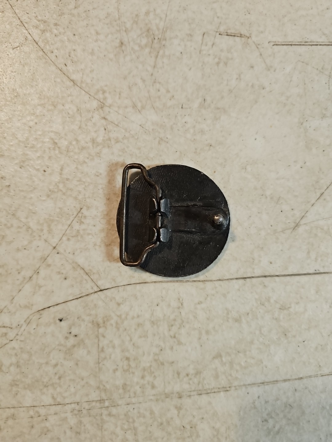 Vintage FREEMASON Metal Round Belt Buckle MASONIC.