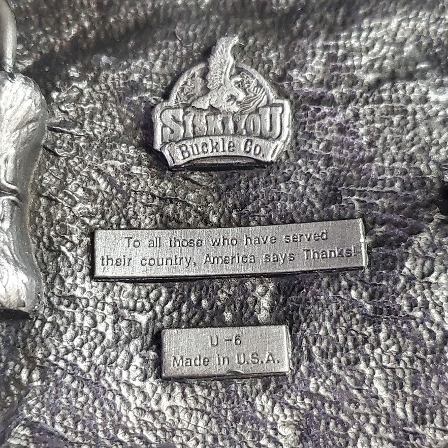 Siskiyou Buckle Co US Air Force Retired Belt Buckle USA Made Enamel Pewter