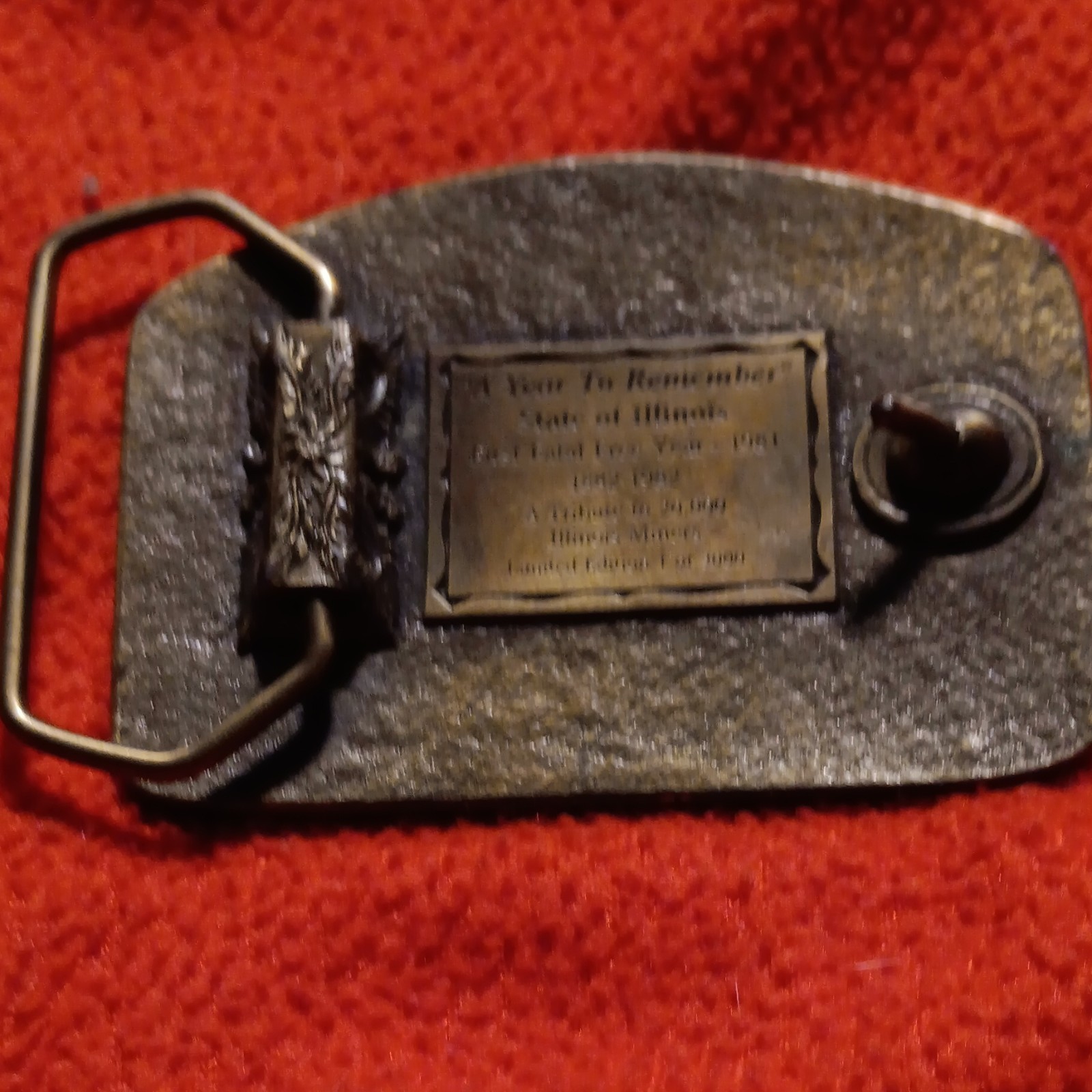 Men&rsquo;s Vintage Coal Mining Illinois Belt Buckle 1882-1982 1981 Fatal-Free LE