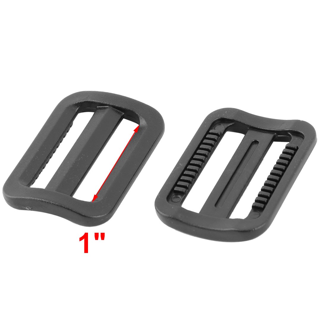 Travel Plastic Adjustable Backpack Glide Buckle Black 25mm Strap Width 12pcs