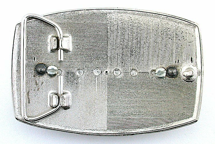 Silver Gold Color 1921 Morgan Silver Dollar Rectangle Frame Belt Buckle EPBB215