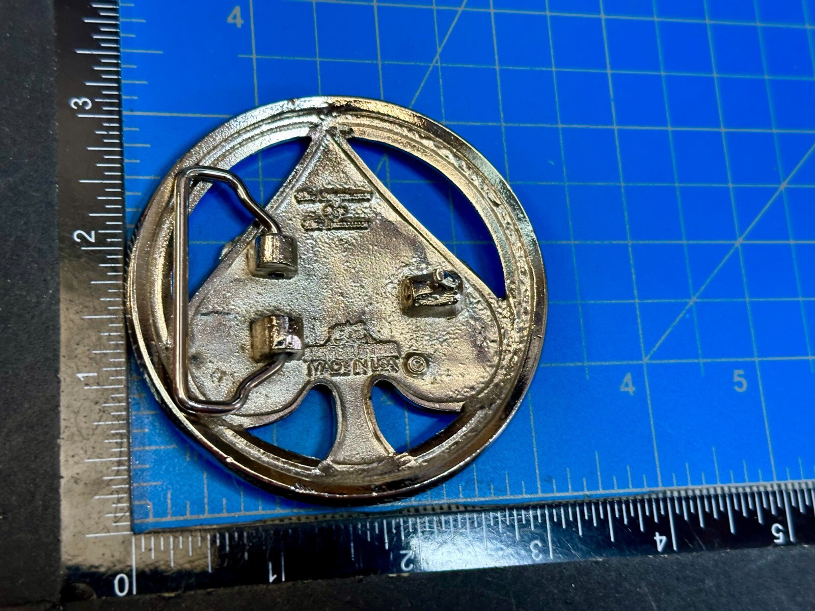 Ace Of Spades Casino Poker Card Games Gambler Cards Silver Star Belt Buckle