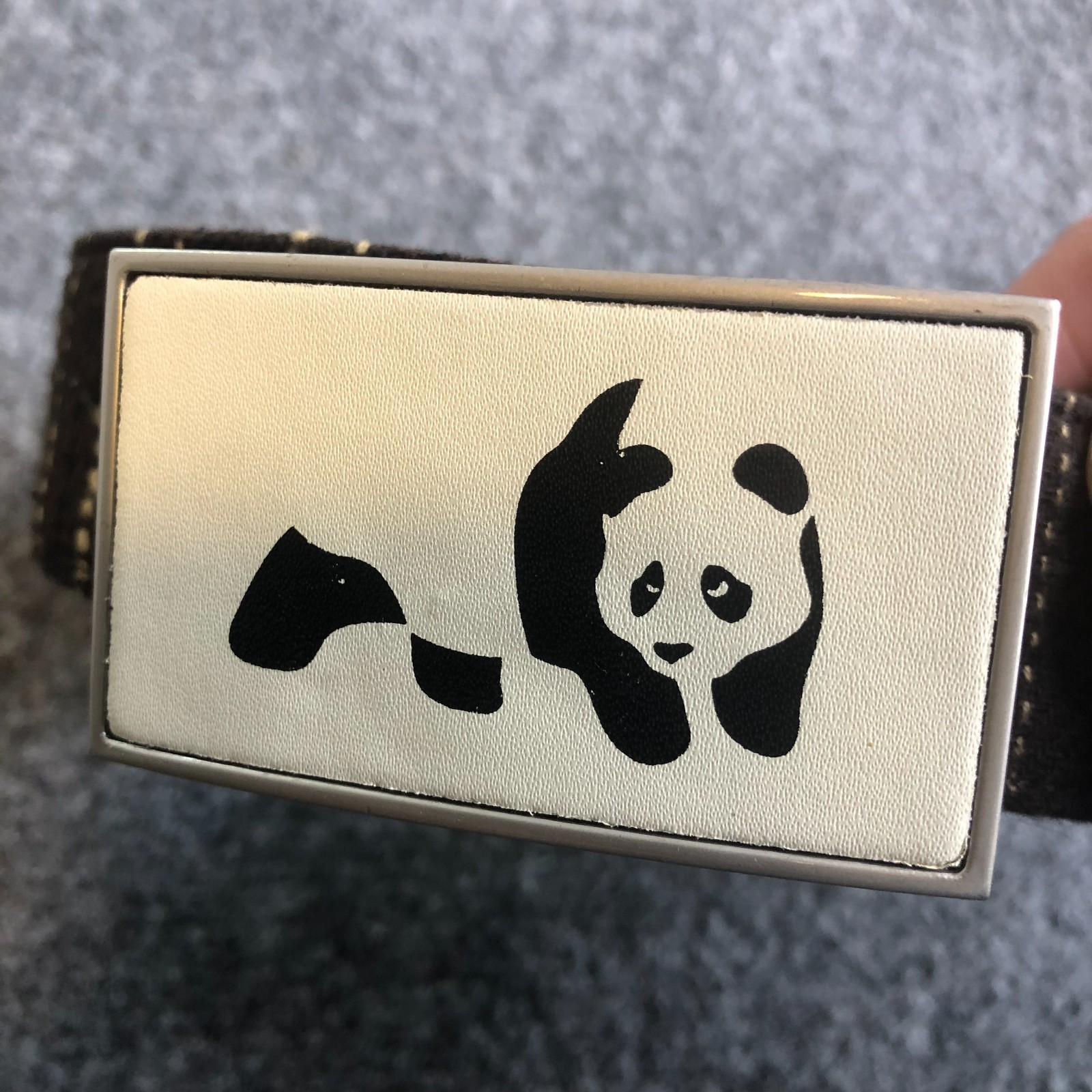 Vintage Enjoi Skateboards Panda Belt Buckle Y2K Skate Grunge Nylon 30-32 Waist