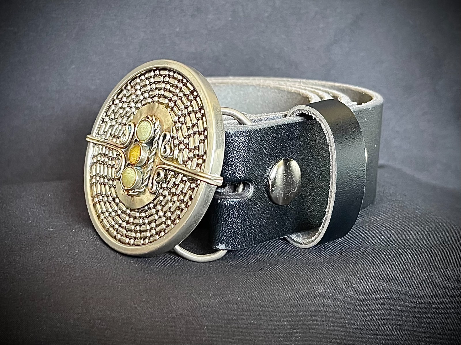 Belt Buckle 2007-2009 Archive Sterling Ring Peruvian Stones OOAK Darren McNeese