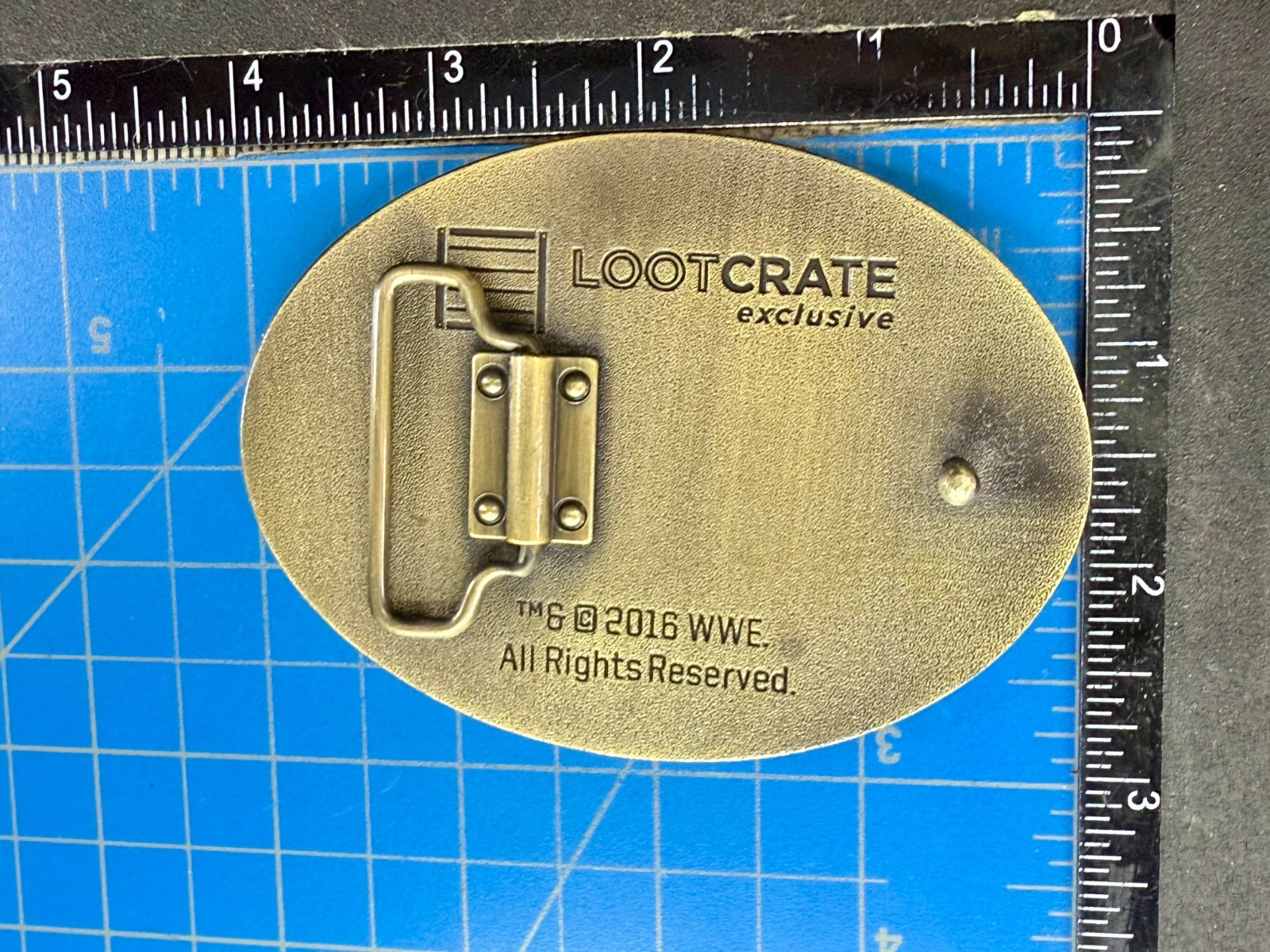 2016 WWE Wrestling Dean Ambros Lootcrate Exclusive Vintage Belt Buckle