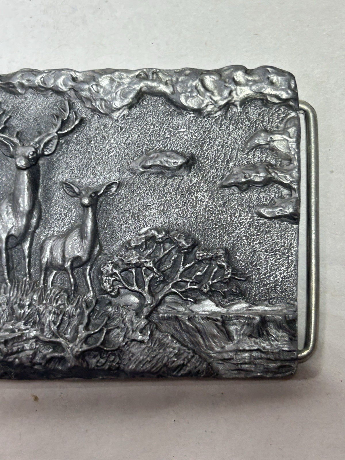 Vintage Ultra Ent Deer Buck Outdoor 1986 Belt Buckle Artist Paula Freed Collect