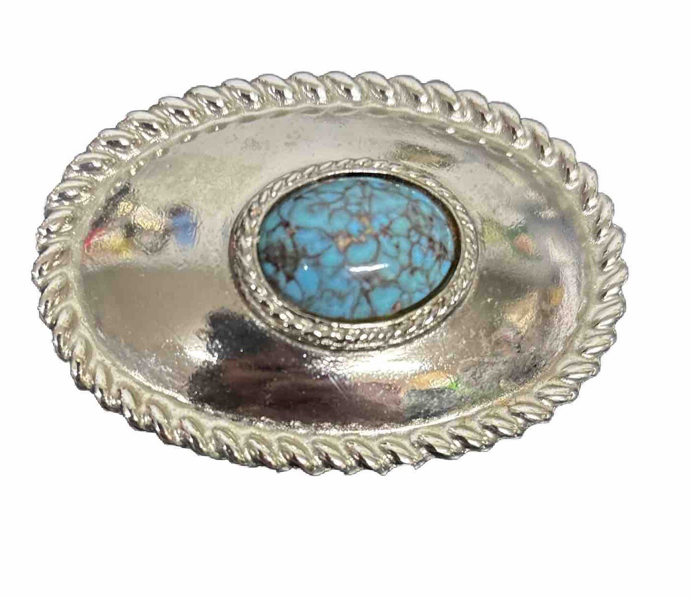Accessocraft NYC Belt Buckle With turquoise Stone