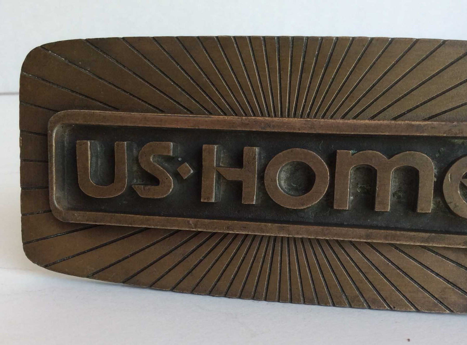 Vintage 1970&rsquo;s or 1980&rsquo;s U. S. Home Brass Belt Buckle