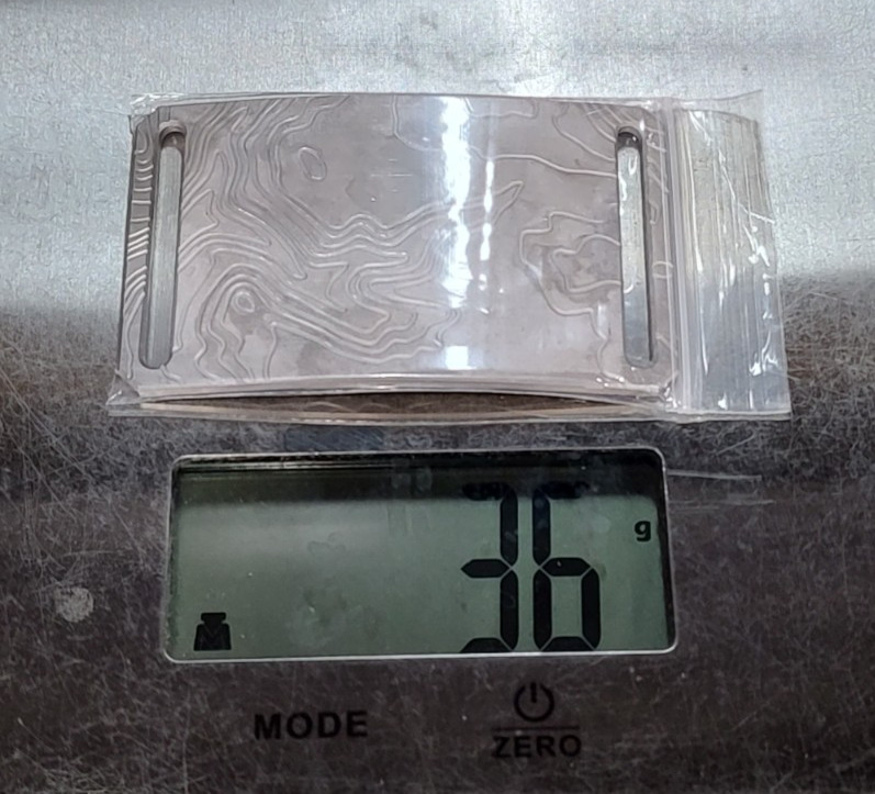 GRIP6 BELT BUCKLE – TITANIUM CONTOUR in NATURAL – WOMEN / MEN – 1.5 INCH WIDE 37