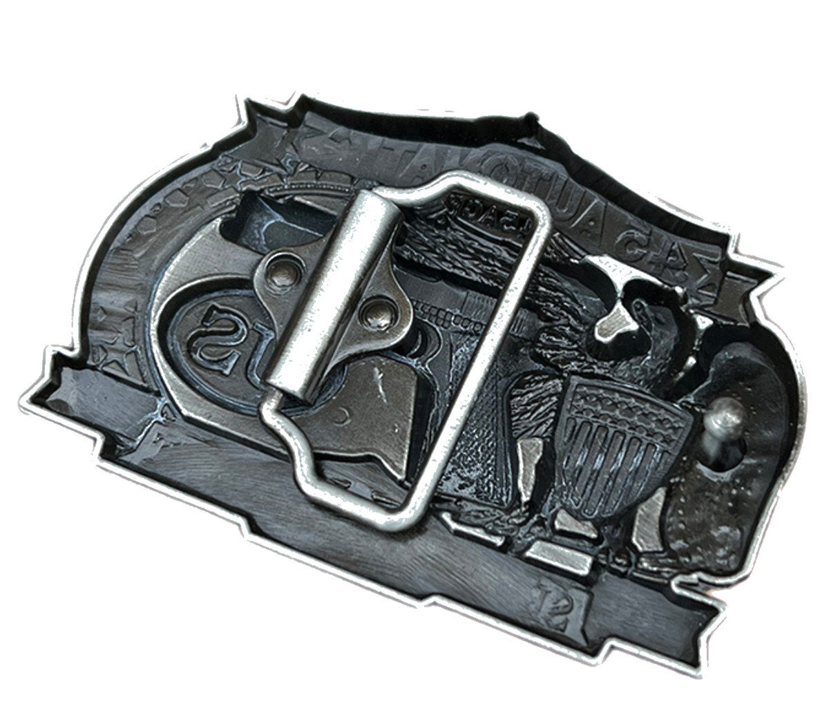 Law Enforcement Belt Buckle American Police Serve and Protect Cowboy (ZZGN-01)
