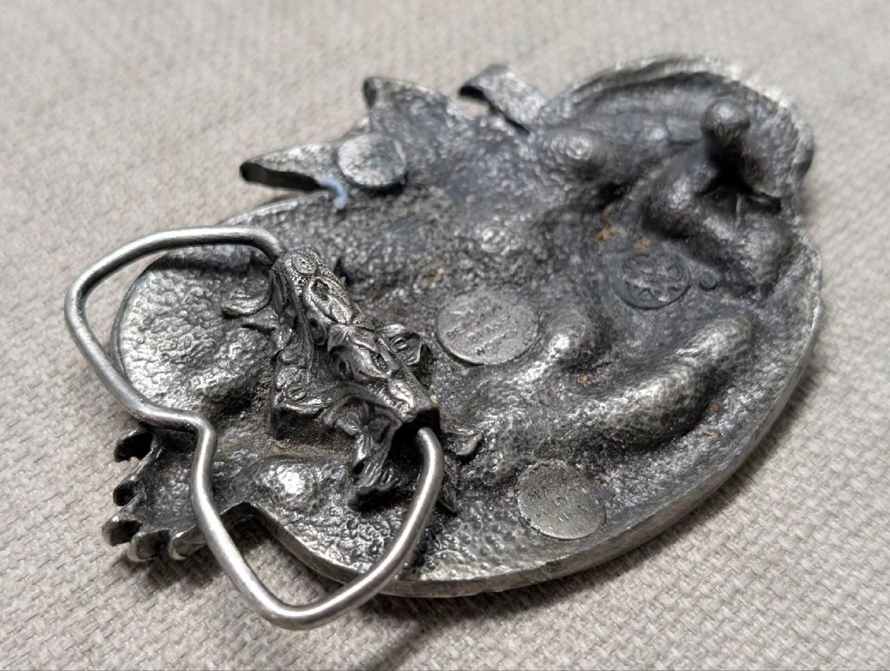 vintage USA made BIKER belt buckle LIVE TO RIDE america EAGLE motorcycle western
