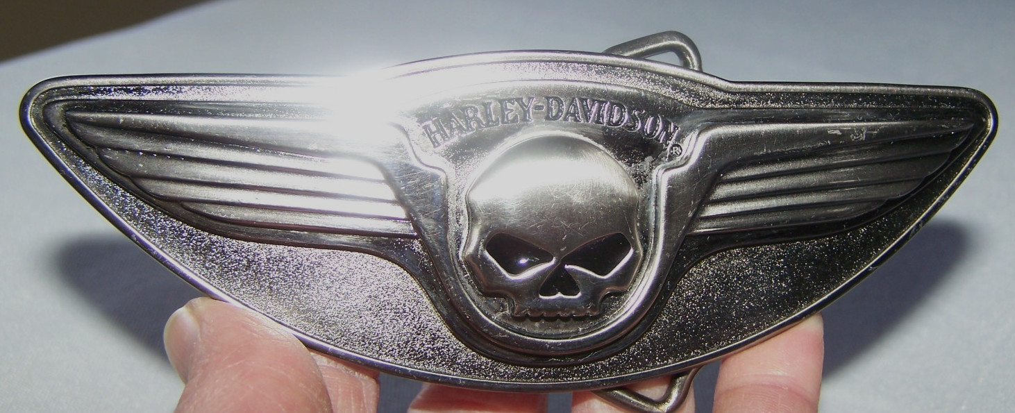 Harley-Davidson Winged Skull 5&Prime; Belt Buckle 97785-08V ©2007