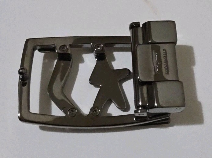 AUTH. SALVATORE FERRAGAMO GUNMETAL SF BELT BUCKLE FOR 1.3&Prime; WIDE BELT STRAP