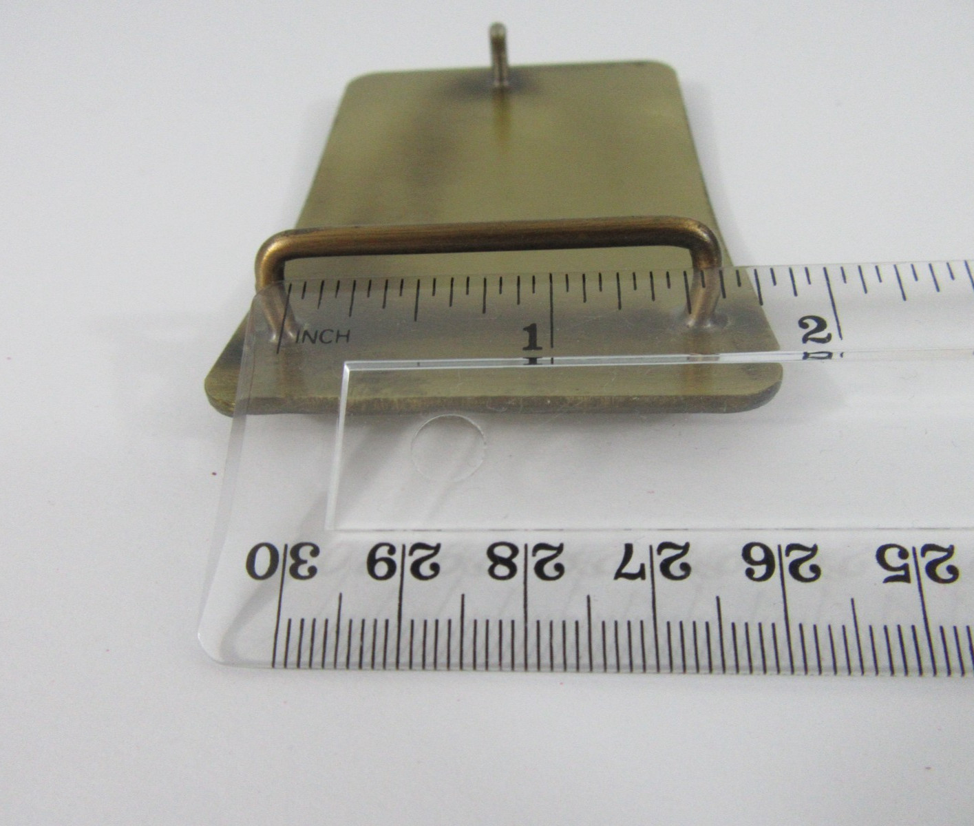 Vintage 1960&rsquo;s DuPont Solid Brass Metal Belt Buckle – Western Style