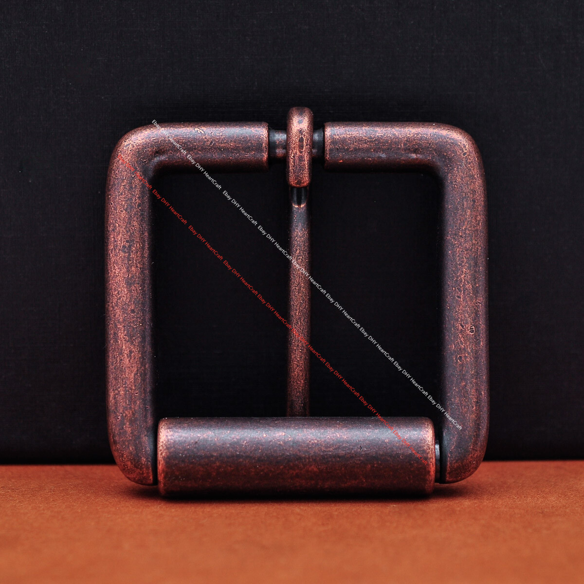 Antique Copper Single Prong Pin Roller Leather Belt Buckle Replacement Fit 40mm