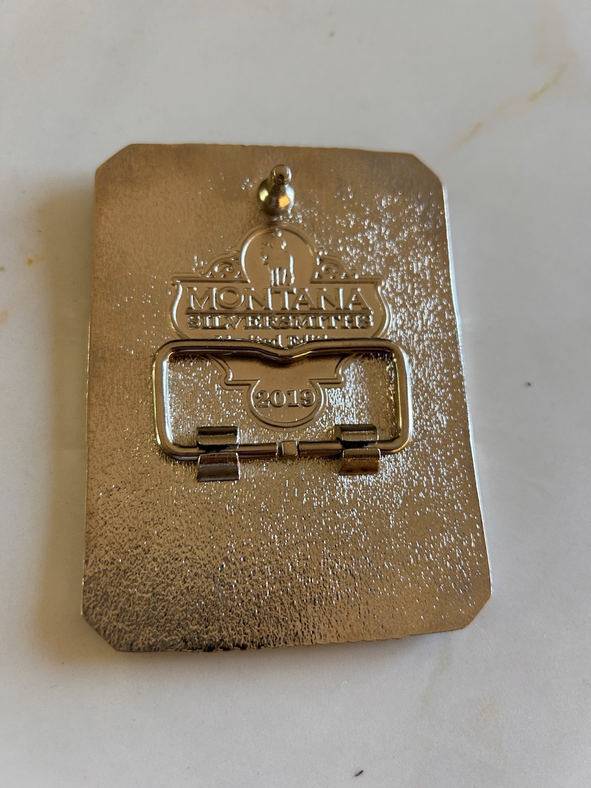 2019 Pendleton Whisky Silver Belt Buckle Let&rsquo;er Buck Montana Silversmiths – RARE
