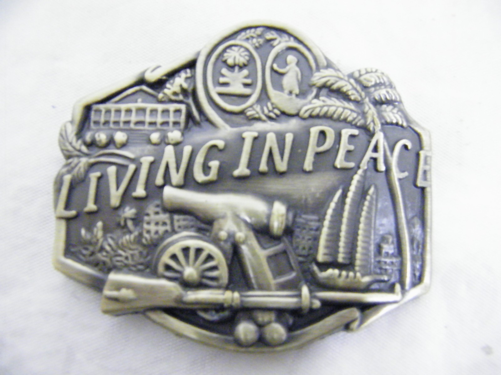 Living In Peace Belt Buckle