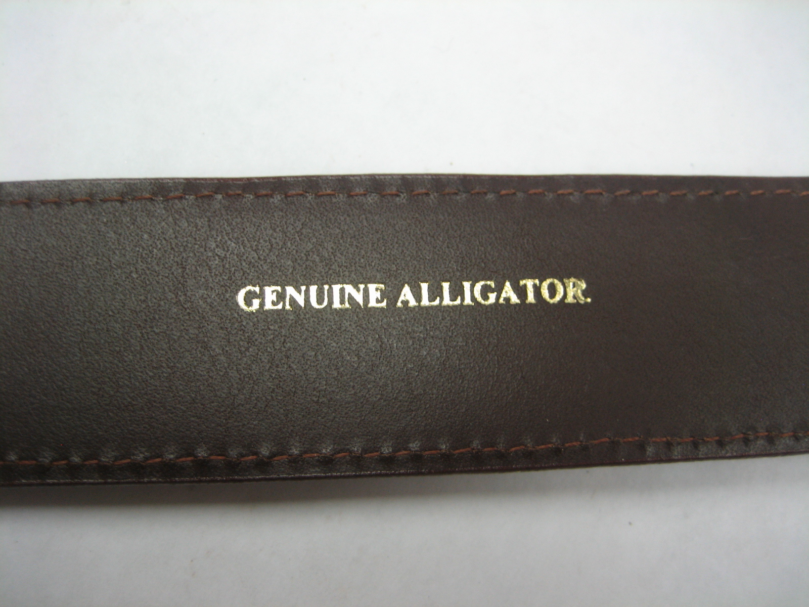 Genuine Alligator belt size 26 to 46. 1-1/4 tapered to 1&Prime;, for 1&Prime; buckle U.S.A.