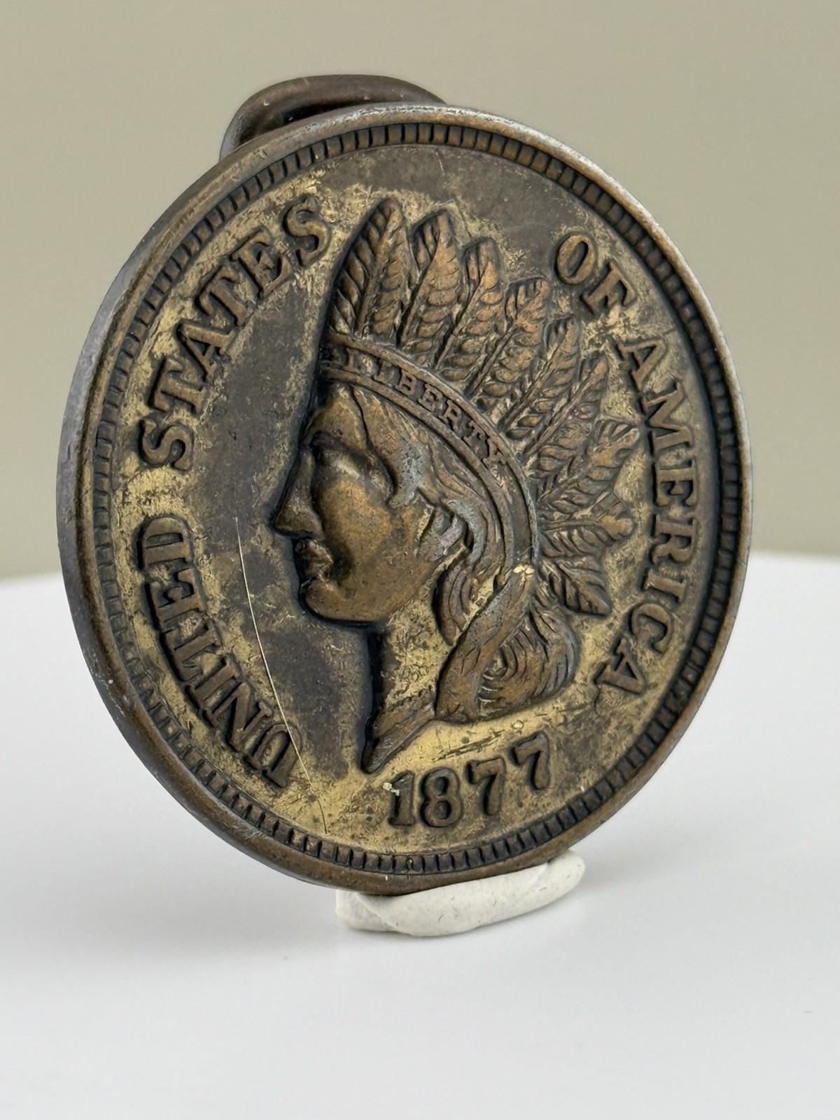 Indian Head Liberty Coin Style Belt Buckle 1877 Americana Gift