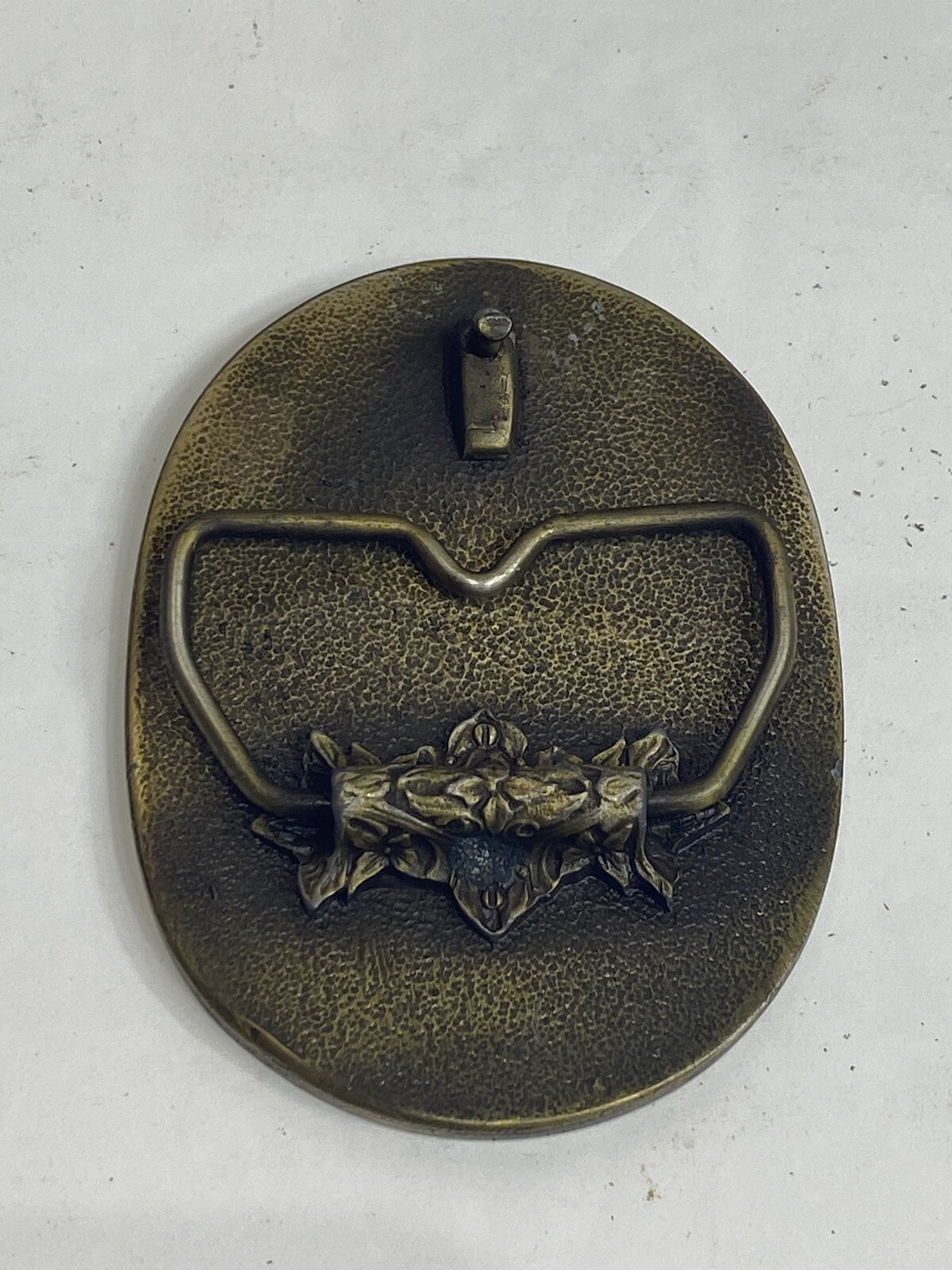 Vintage NRA GOLDEN EAGLES Belt Buckle Brass American Flag With Original Box