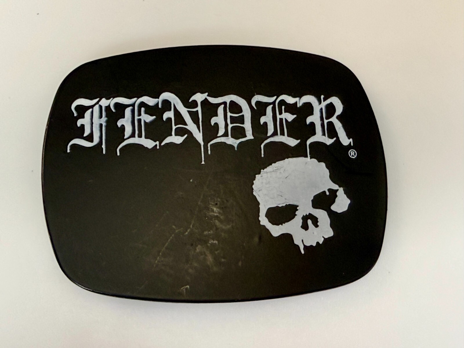 FENDER Electric Guitars Skull Musician Rock Band Black Belt Buckle