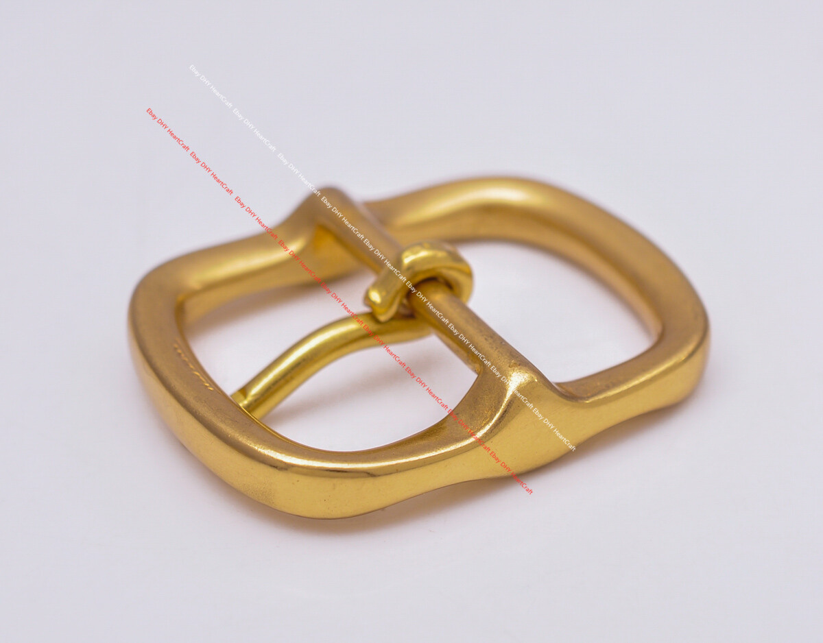 40MM HEAVY DUTY REAL SOLID BRASS HARDWARE CENTER BAR BELT BUCKLE REPLACEMENT