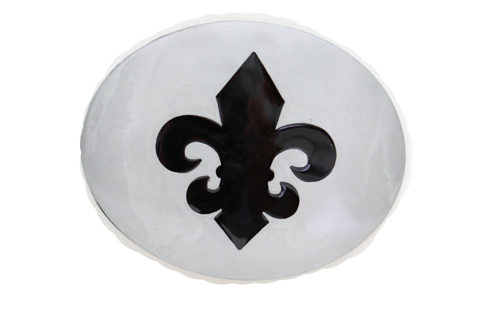 Women Men Silver Metal Unisex Belt Buckle Fleur De Lis French Lily Flower Casual