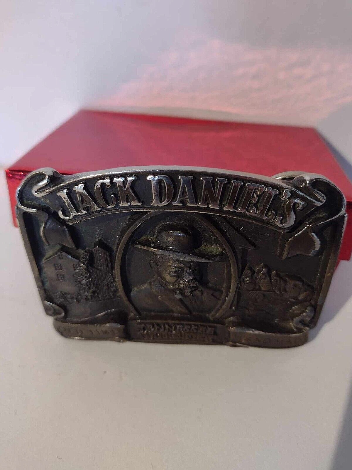 Jack Daniels Tennessee Whiskey Old Time Hand Made C-190 Belt Buckle 1989