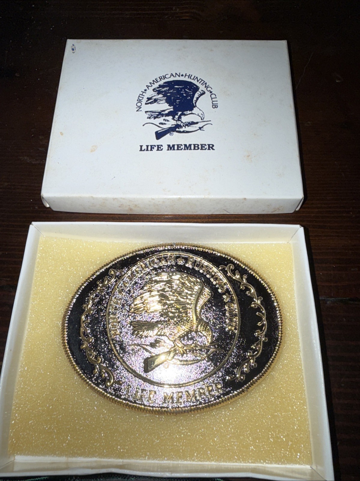 Vintage NAHC life member BELT And Patch North American Hunting Club
