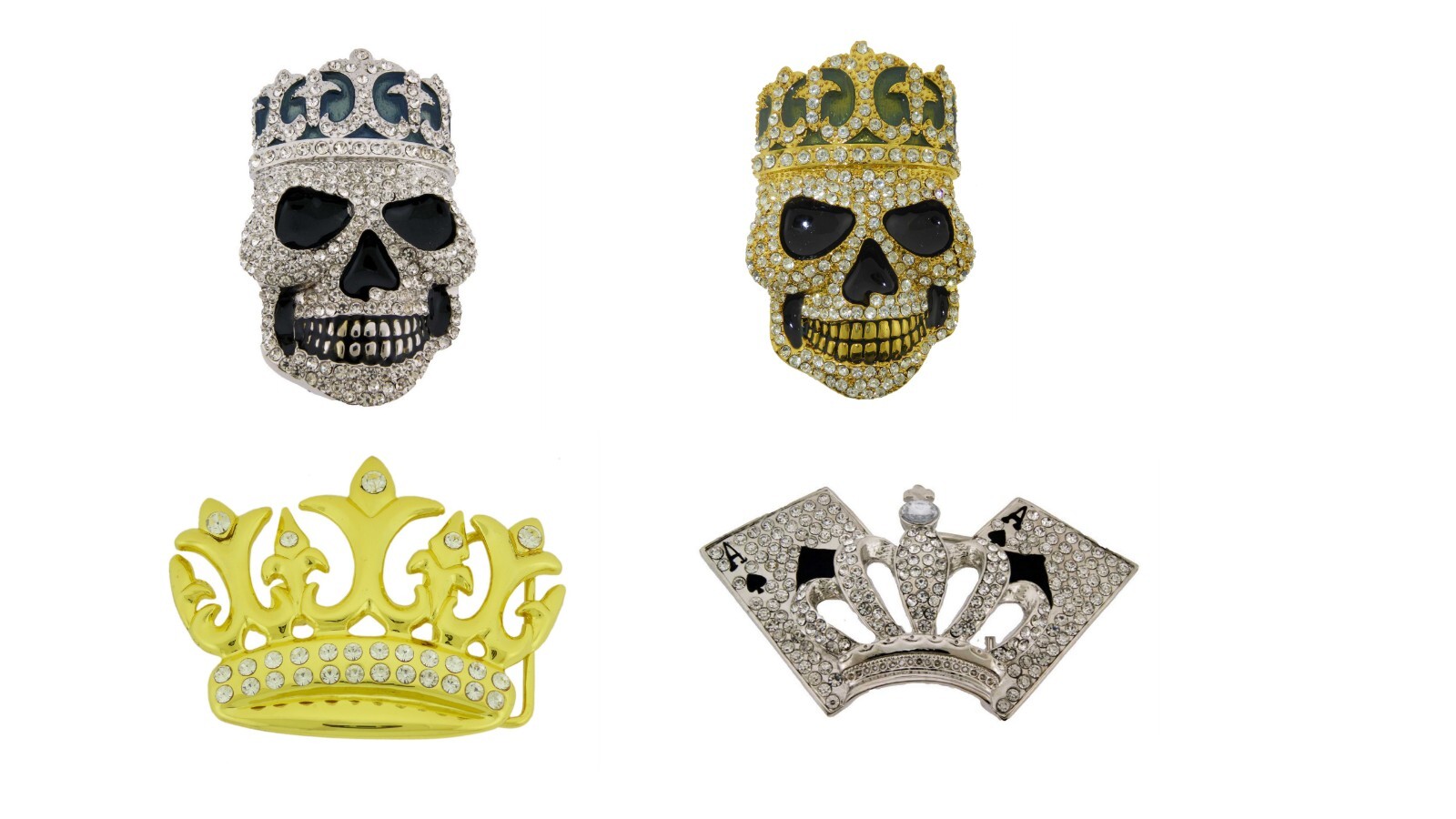 Crowns Belt Buckle Royal Rhinestone Wedding Mens Womens Fashion Costume Western