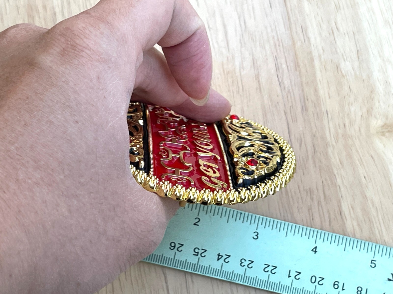 Western Buckle Gold Black Red Cowboy 4×3 for 2 » Hooey Buckle Hebilla Vaquero