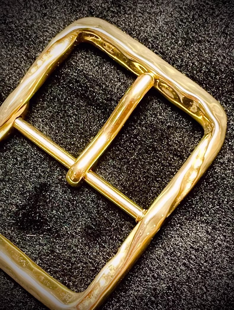 Made in Italy Jewelry-grade gold-plated belt buckle 23mm 35mm Width