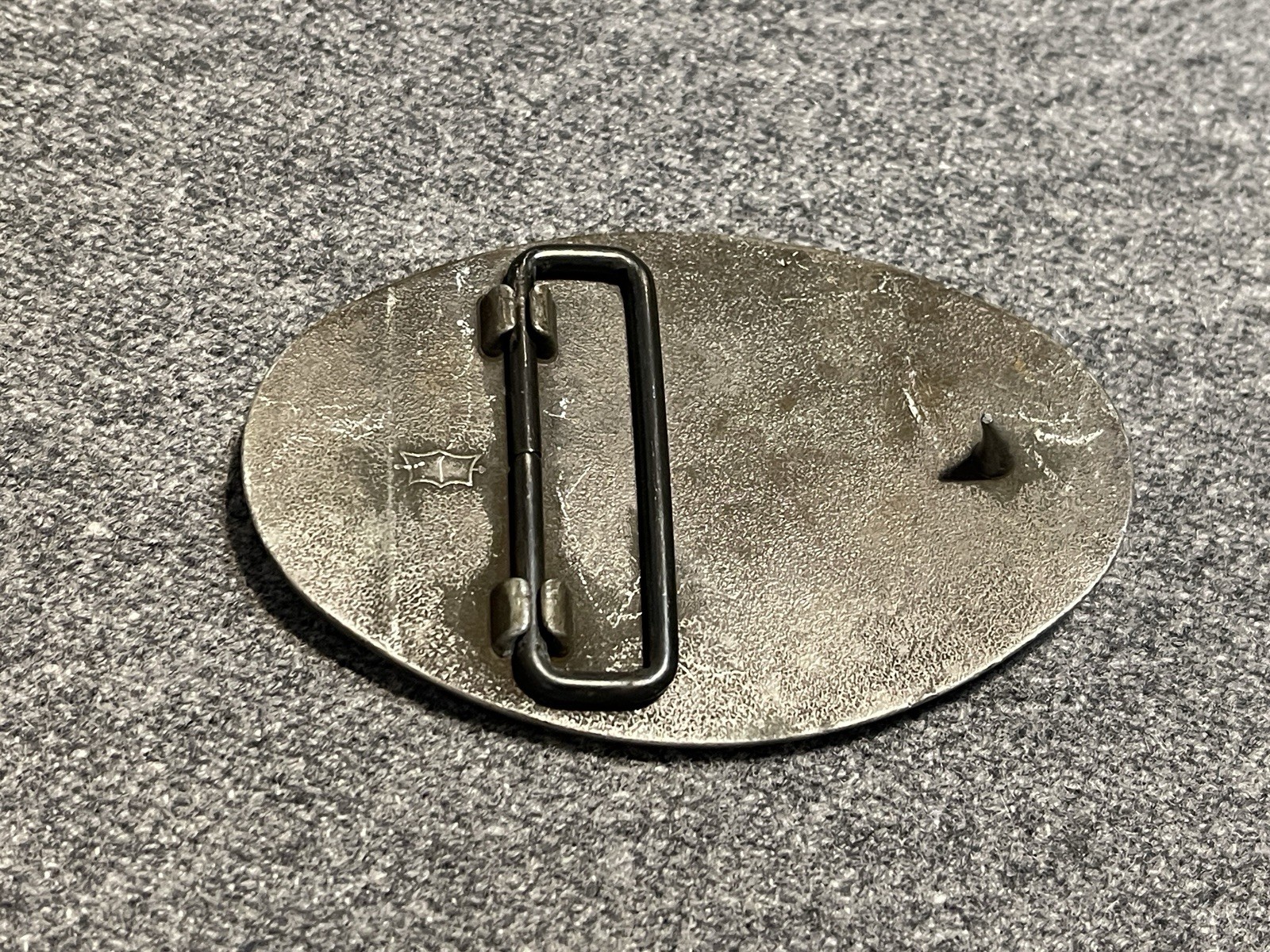 Vintage Clark Equipment Belt Buckle Gray Industrial Logo USA C