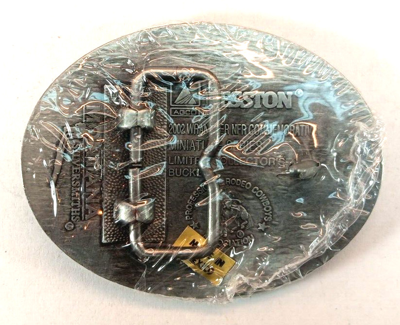 National Finals Rodeo Hesston 2002 NFR Youth Cowboy Buckle New