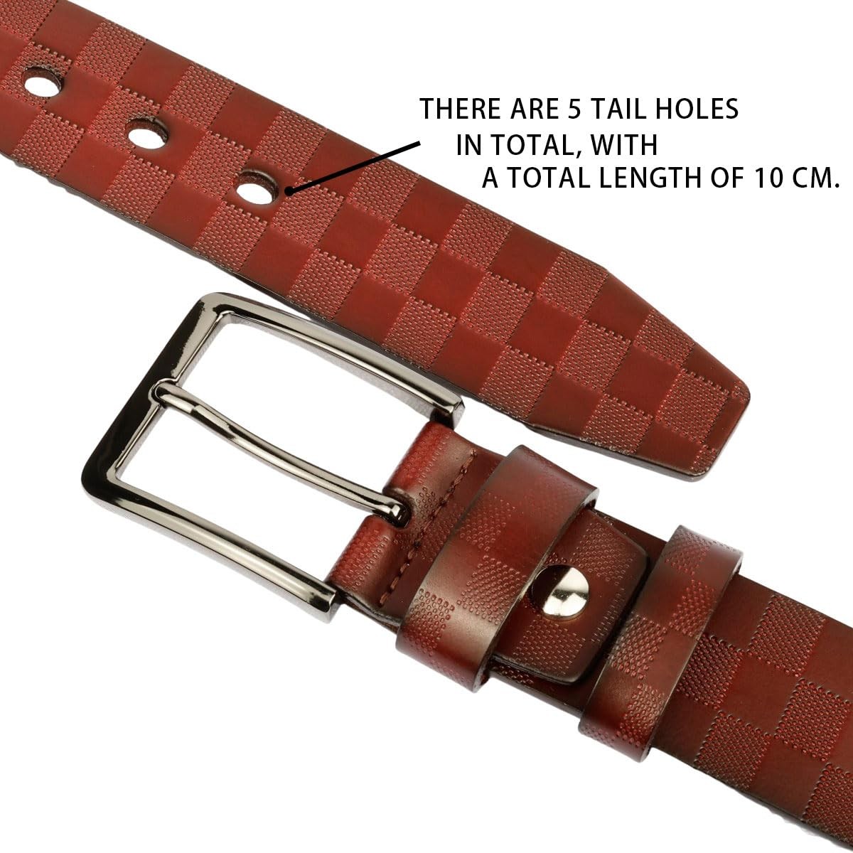 renwoxing Mens Genuine Leather Belt 1.5&Prime;, 38&Prime;-40&Prime; waist adjustable, Coffee