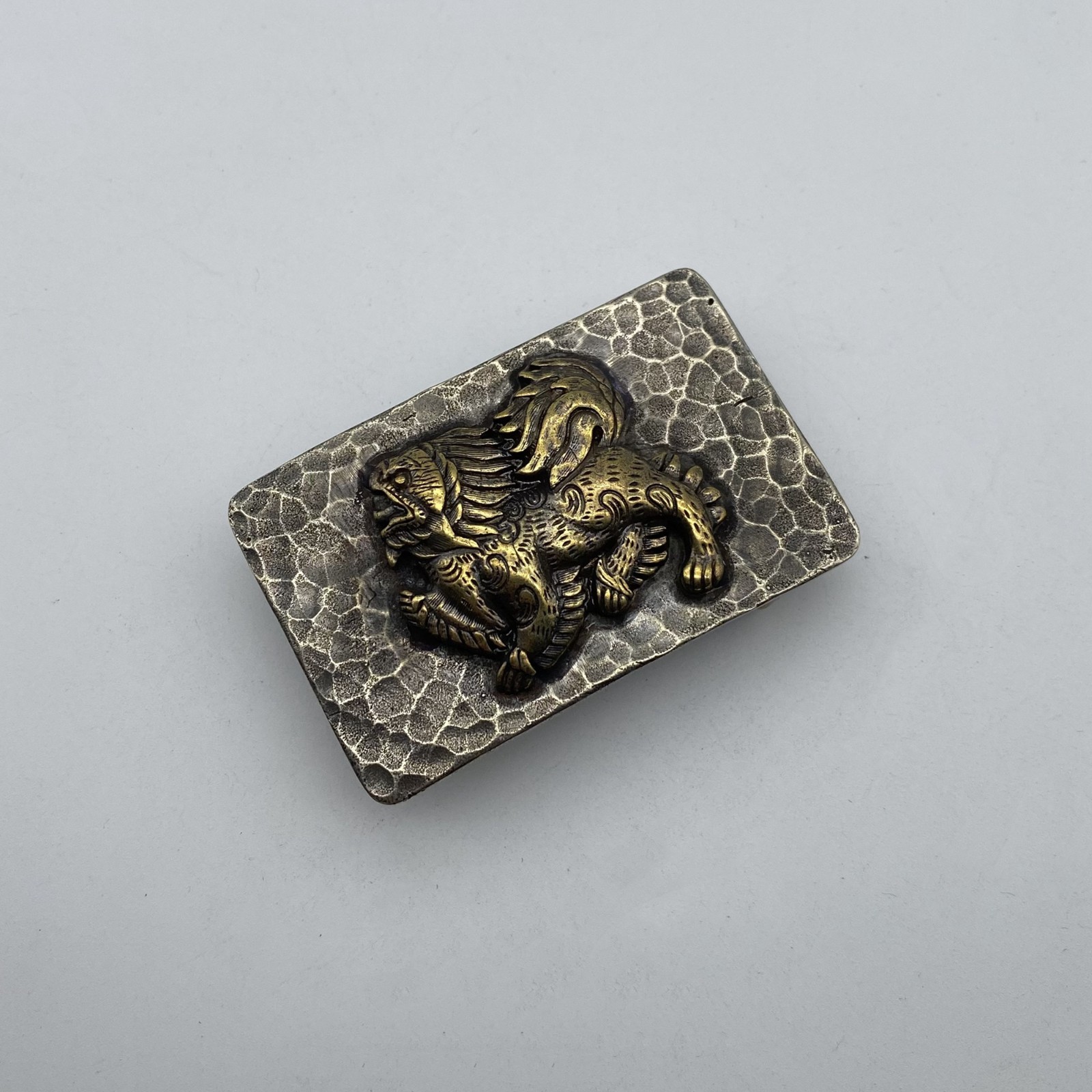 Vintage Old Silver Buckle,Mythology Kirin- Auspicious Beast, Belt Hardwares