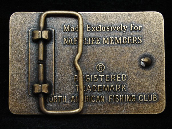 PA01130 REALLY NICE **NORTH AMERICAN FISHING CLUB LIFE MEMBER ART DOWD** BUCKLE
