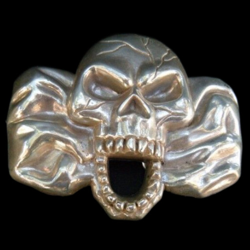 SKULL HEAD GRIM REAPER GOTH BELT BUCKLE BOUCLE DE CEINTURE