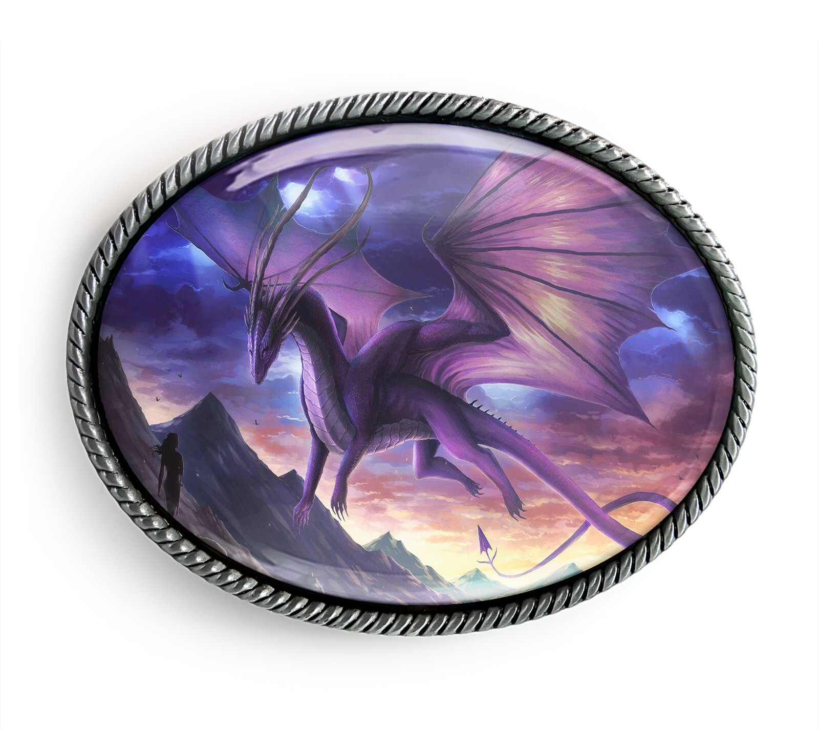 Dragon Belt Buckle – Gothic Sci-fi Fantasy Handmade Buckle – 717