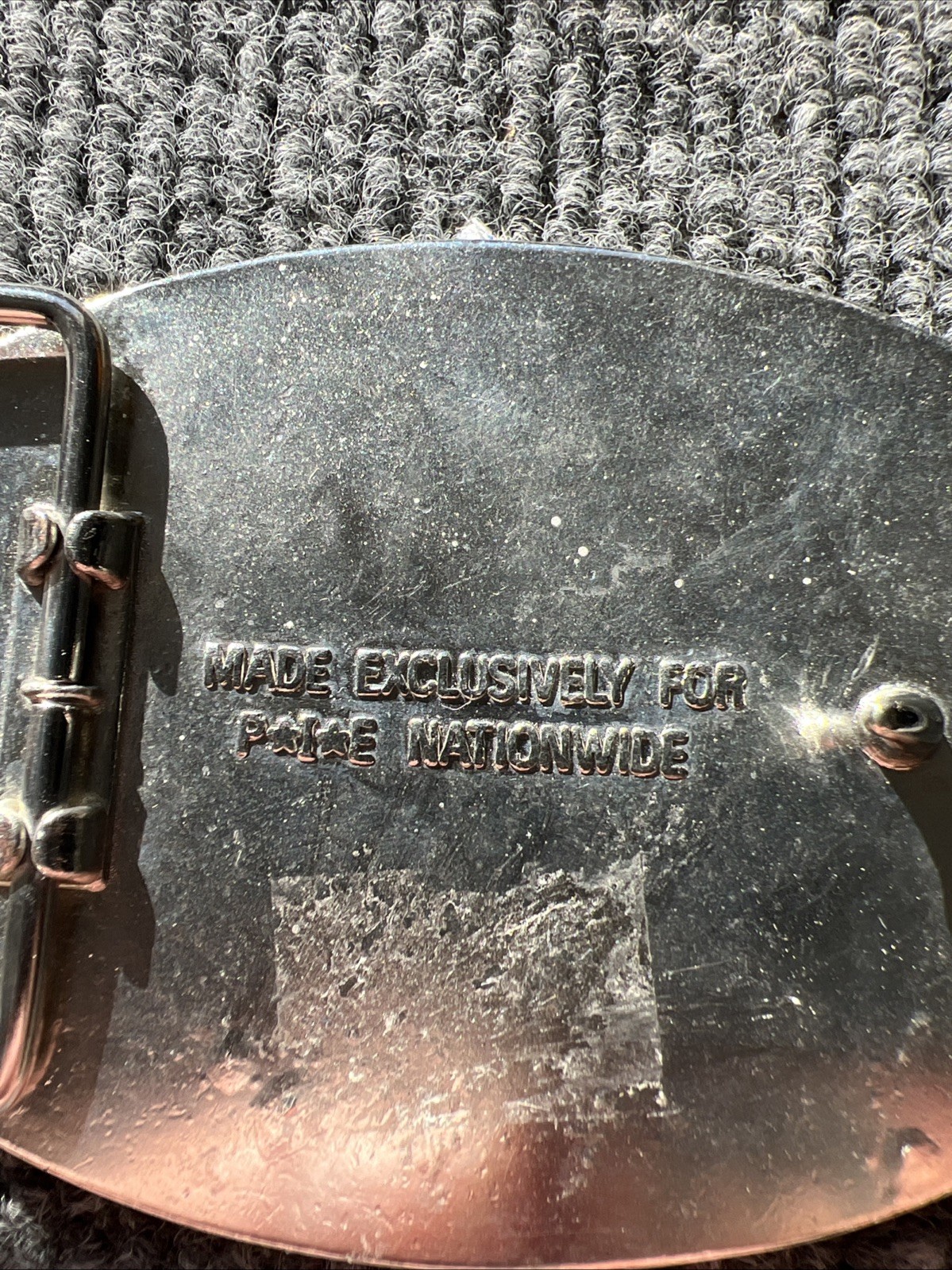 3.5&Prime; x 2.5&Prime; Vintage P.I.E Transport Truck Belt Buckle Q744