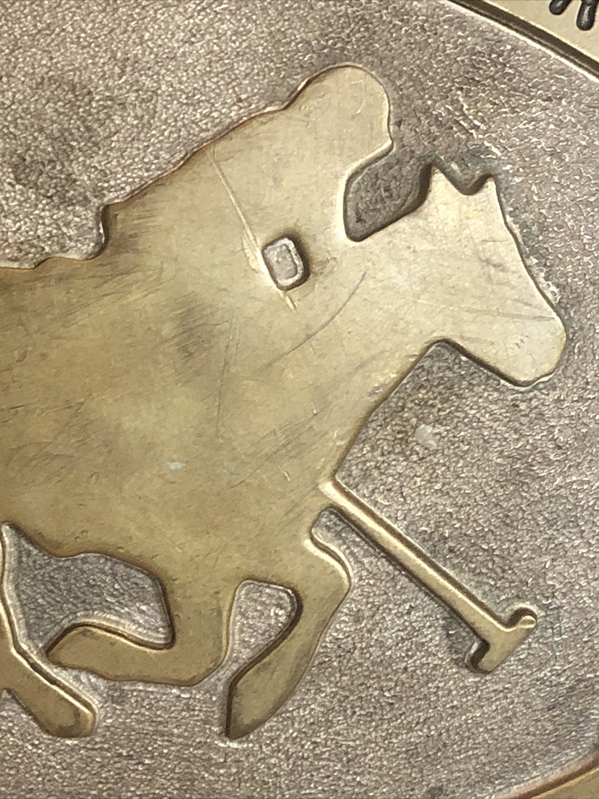 4.SILVERADO Sterling 925 Brass FAMILY AFFAIR POLO INVITATIONAL Belt Buckle 4&Prime;x3&Prime;