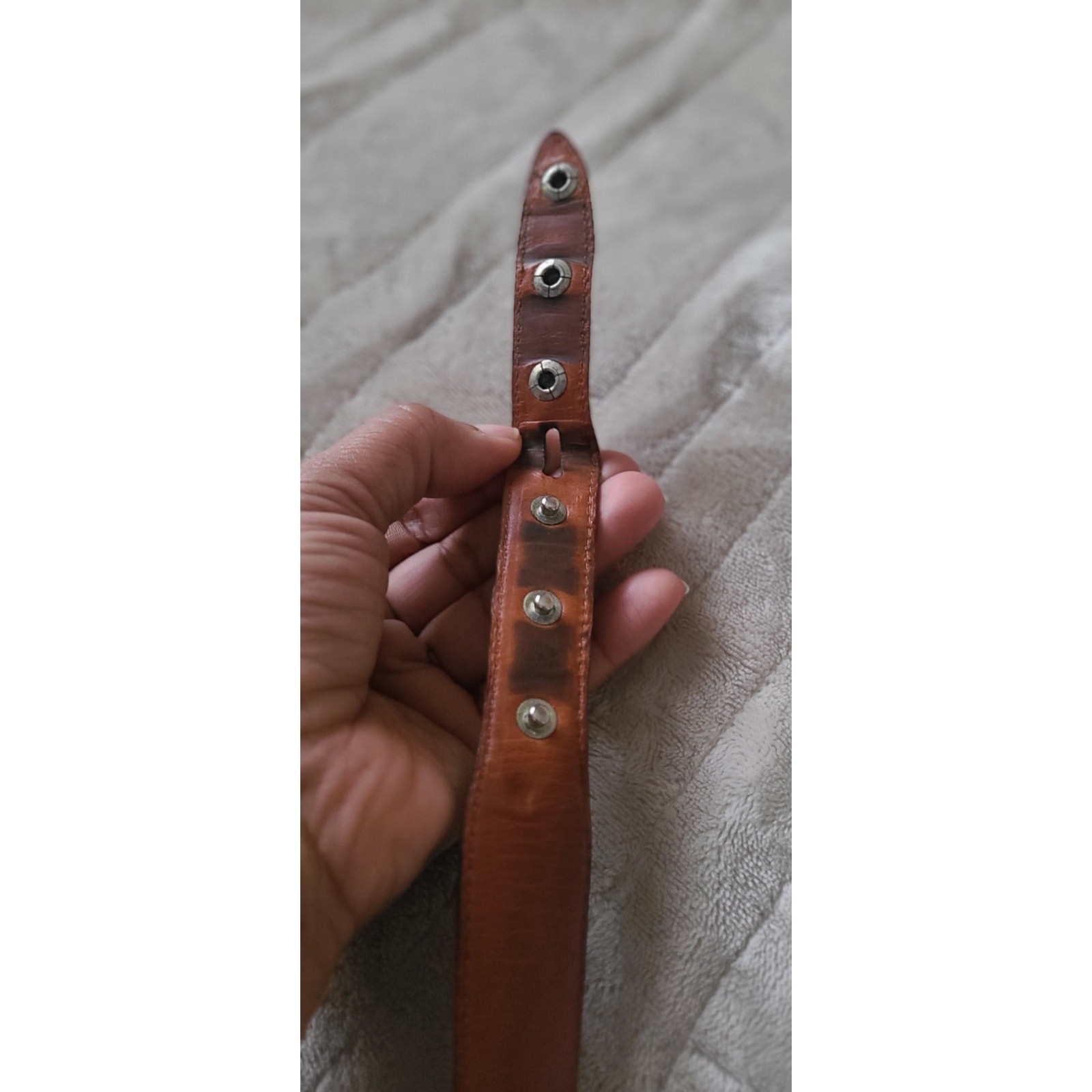 Douglas Magnus Genuine Alligator Leather Belt Sterling Silver Tip -41 No Buckle
