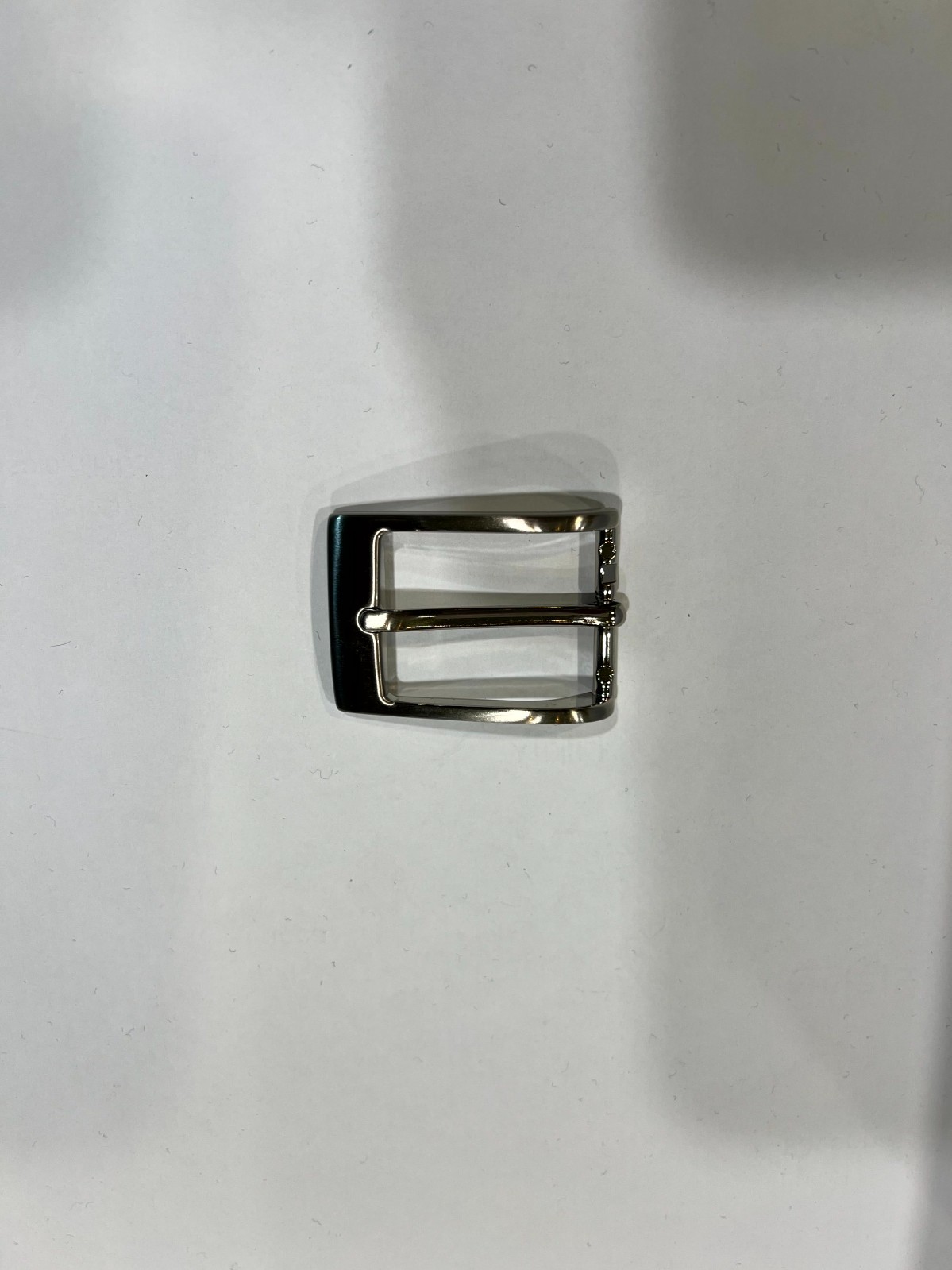 Solid Brass Satin Nickel Belt Buckle Made in Italy Fits 1.18&Prime; Belt Strap